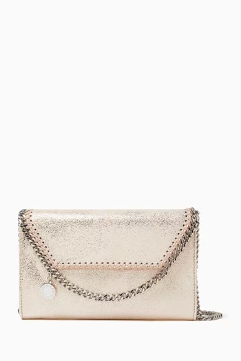 Mini Falabella Crossbody Bag in Metallic Shaggy Deer