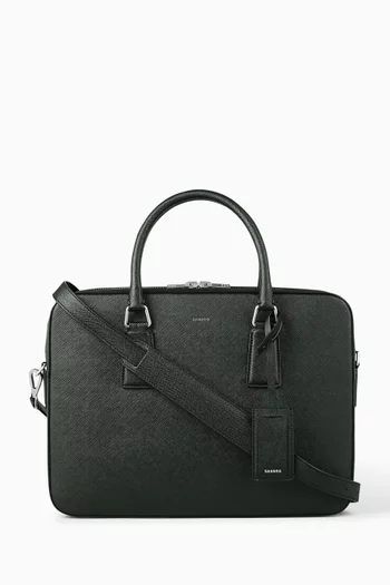 Large Downtown Briefcase in Leather