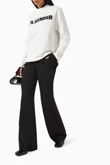 Logo Long-sleeved T-shirt in Cotton Jersey