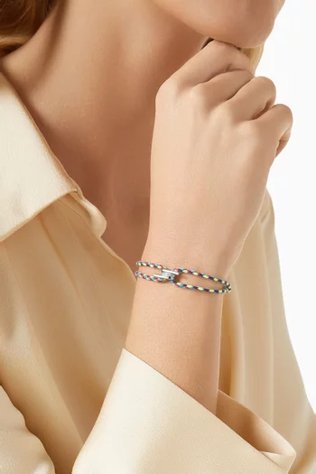 Forget Me Knot Diamond Thread Bracelet in 18kt White Gold