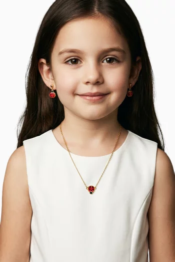 Little Princess Ladybug Necklace in 18kt Gold-plated Sterling Silver