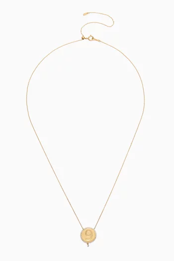9 Medallion Diamond Necklace in 18kt Gold
