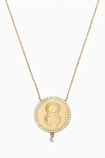 8 Medallion Diamond Necklace in 18kt Gold