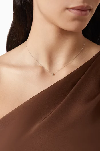 Hera Pear Diamond Necklace in 18kt White Gold