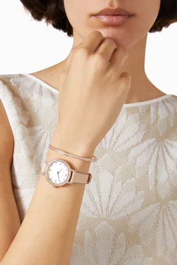 Cleo 32mm Watch & Bracelet Set in Leather