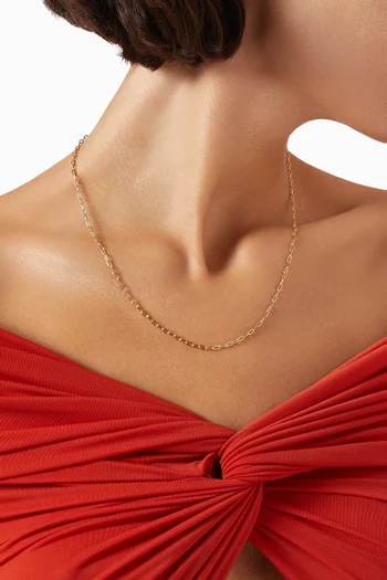 سلسلة بحلقات سميكة ذهب أصفر عيار 18