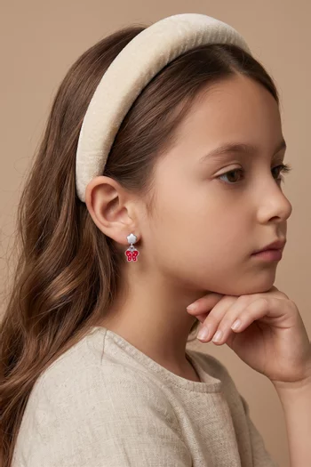 Little Princess Butterfly Dangle Earrings in Sterling Silver