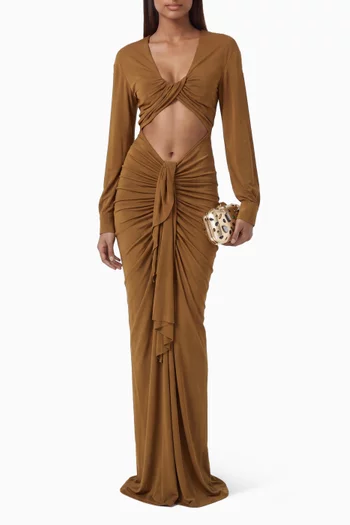 Vivenda Drape Front Dress in Viscose