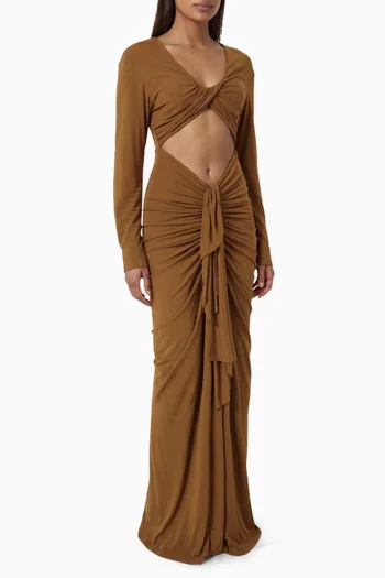 Vivenda Drape Front Dress in Viscose