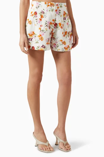 Assemblage Printed Shorts in Linen Blend
