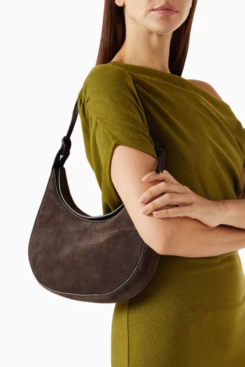 Medium Rosetta Shoulder Bag in Suede