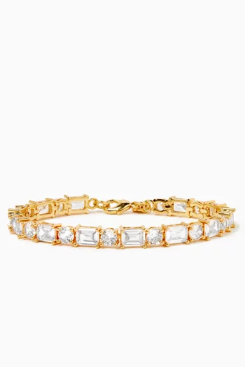 Eternity Bracelet in 18kt Gold-plated Brass