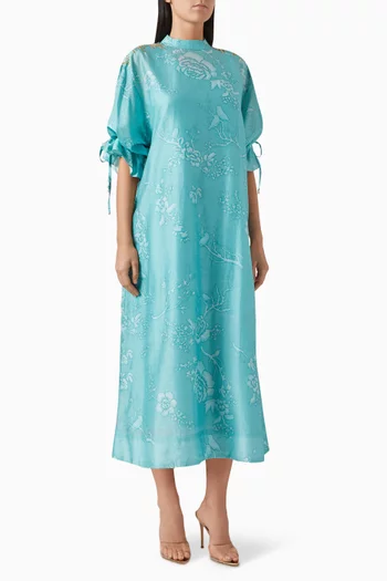 Bia Midi Dress in Cotton & Silk