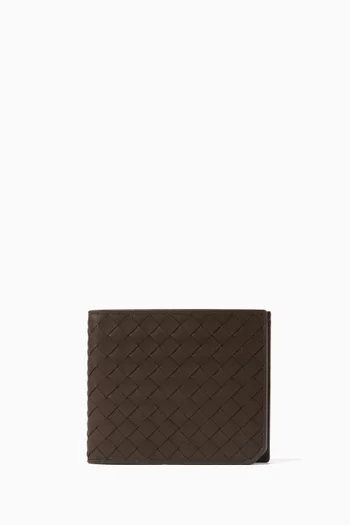 Piccolo Bi-fold Wallet in Intrecciato Leather