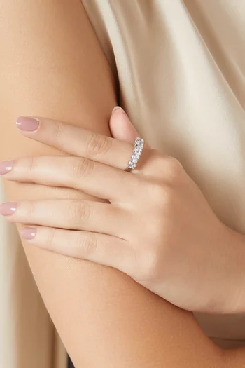 Embedded Five-Stone Ring in Sterling Silver
