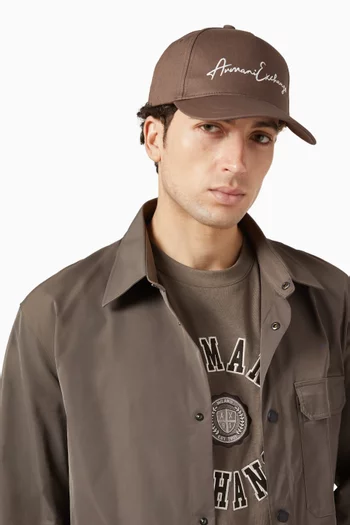 AX Logo Baseball Hat in Cotton