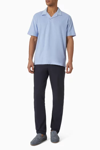Towelling Polo Shirt in Cotton
