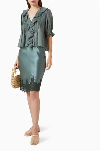 Henri Ruffled Top in Organic Cotton