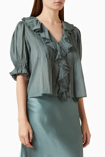 Henri Ruffled Top in Organic Cotton