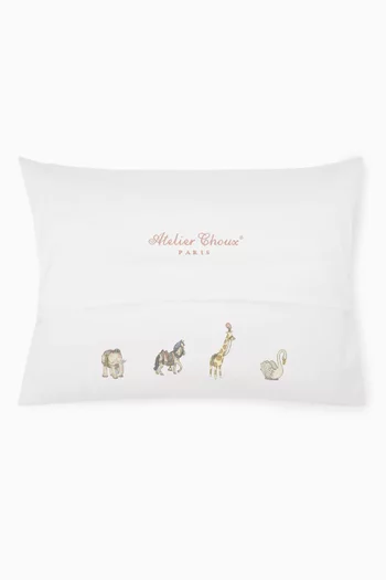 Carousel-print Pillowcase in Cotton