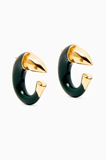 Sardine Earrings in 18kt Gold-plated Silver and Enamel