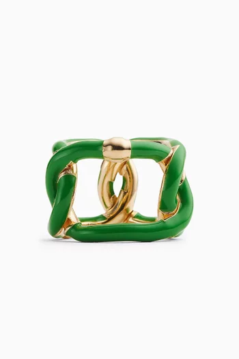 Intreccio Chain Ring in 18kt Gold-plated Sterling Silver