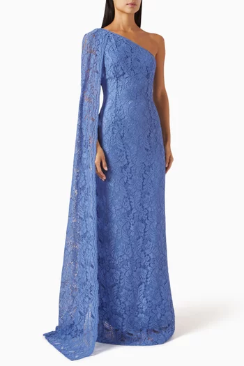 One-shoulder Maxi Dress in Lace