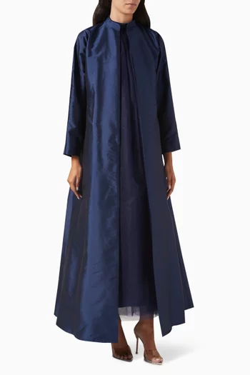 Abaya & Dress Set in Taffeta & Tulle