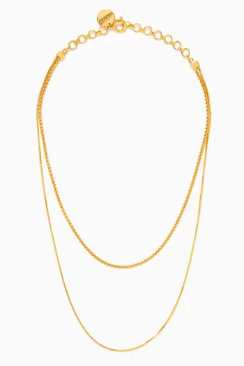 Duo Cascada Necklace in 22kt Gold-plated Bronze