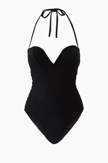 Oceanside One-piece Swimsuit in Lurex