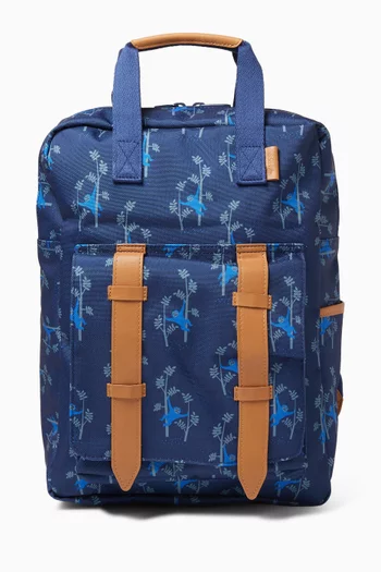 Large All-over Print Backpack in Recycled Fabric