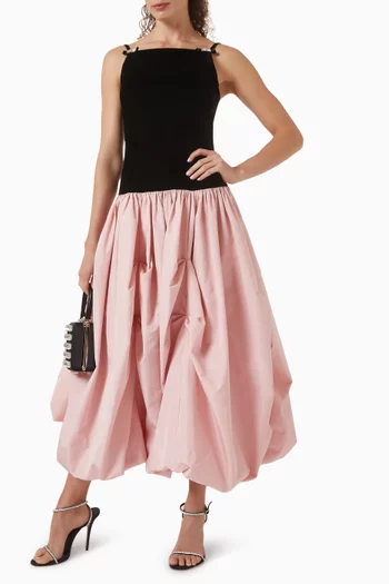 Bloom Crystal-embellished Gown in Velvet & Taffeta
