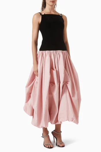 Bloom Crystal-embellished Gown in Velvet & Taffeta