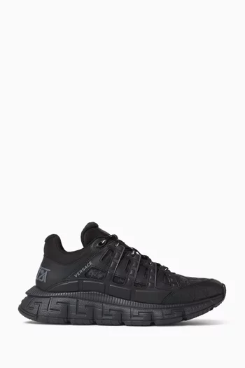 Barocco Trigreca Sneakers in Leather & Canvas