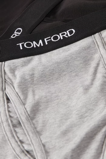 Logo Boxer Briefs in Cotton, Set of 2