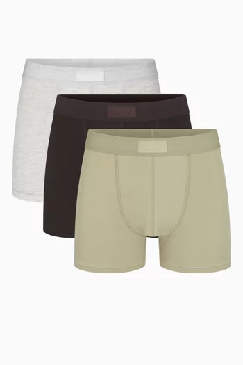 Cotton 3" Boxer Briefs, Set of 3