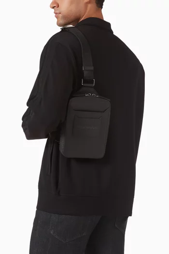 Logo Crossbody Pouch in Calf Leather