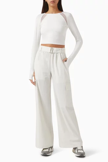 x Mona Kattan Alba Cropped Top