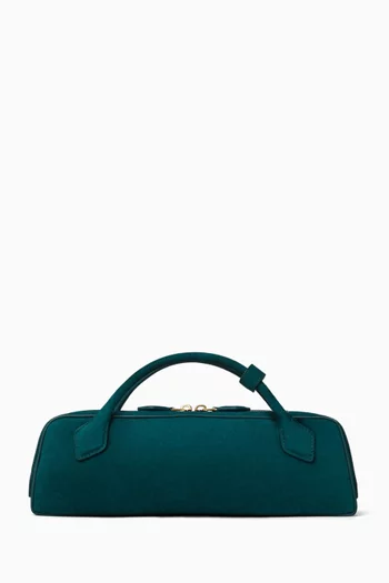 Le Teckel Clutch Bag in Suede