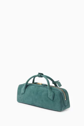 Le Teckel Clutch Bag in Suede