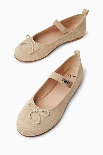 FF Jacquard Ballerina Sandals