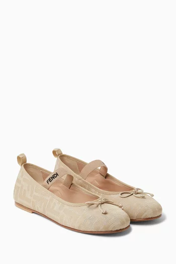 FF Jacquard Ballerina Sandals