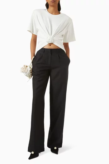 Knotted T-shirt in Cotton