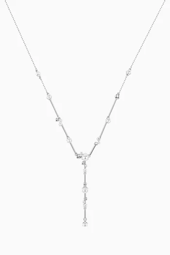 Constella Y Necklace in Rhodium-plated Metal