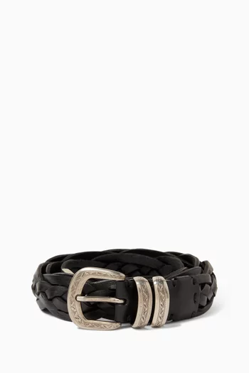 Mauta Braided Belt in Leather