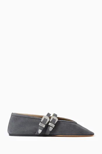 Ballet Claudia Slippers in Suede
