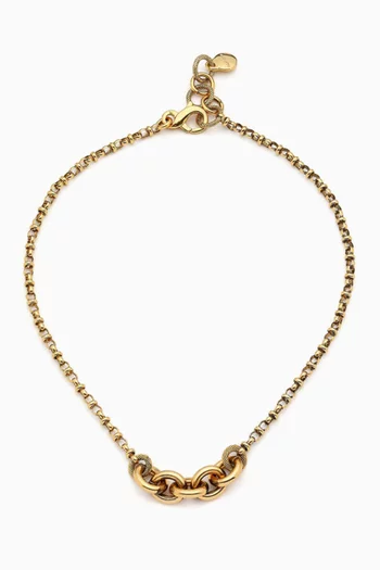 Mystic Luxury Forever Linked Necklace in Gold-plated Brass