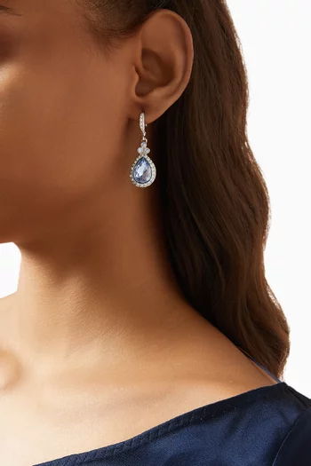 Crystal Chandelier Earrings in Rhodium
