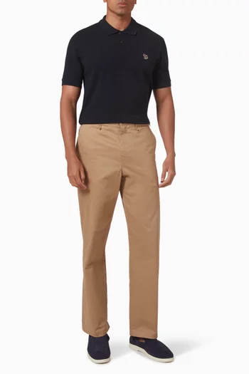 Zebra Logo Polo Shirt in Cotton Piqué