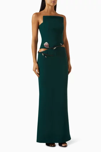 The Unlock Crystal-trim Gown